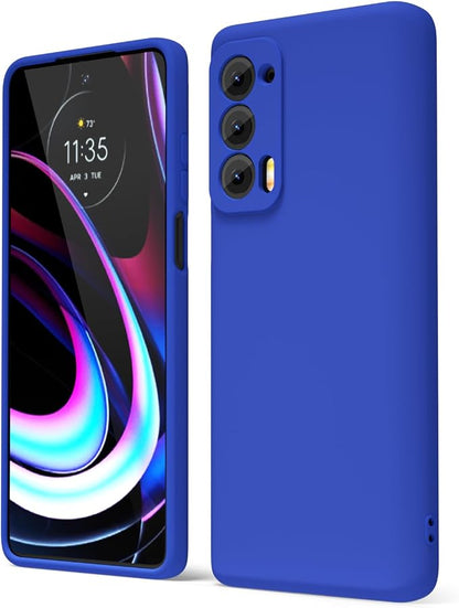 oakxco for Motorola Moto Edge 2021/Edge 2021 5G UW Phone Case Liquid Silicone, Thin Slim Soft Rubber Gel TPU Plain Simple Cover for Women, Matte Solid Color, Lilac Light Purple Lavender Wine