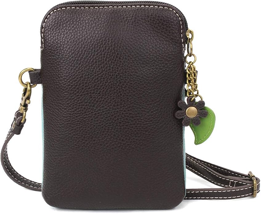 CHALA Plant Life Collection Cell Phone Crossbody Purse-Women PU Leather/Canvas Multicolor Handbag with Adjustable Strap