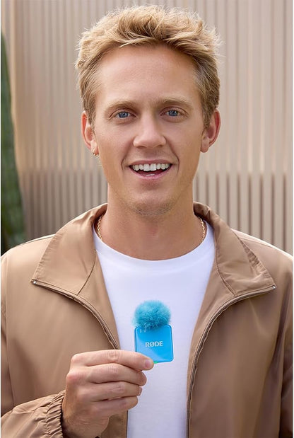 RØDE Wireless GO (Gen 3) – Compact Wireless Mic – Pristine Audio, 32-bit Float Recording, Automatic Level Control, for Phones, Cameras and Computers (Blue)