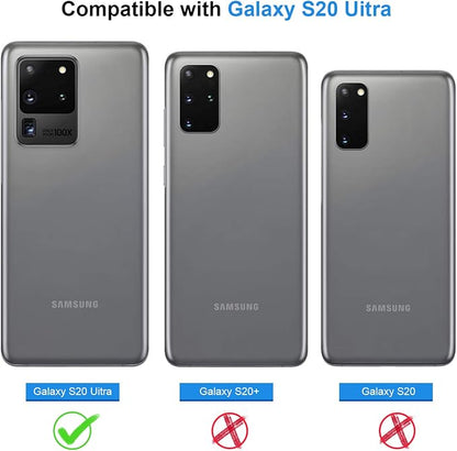 Lanhiem for Samsung Galaxy S20 Ultra Case, IP68 Waterproof Dustproof with Built-in Screen Protector, Heavy Duty Full Body Protective Phone Case for Samsung S20 Ultra 5G, Black/Clear