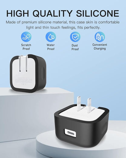 Silicone Case for Apple 40W Dynamic Power Adapter,Soft Silicone Protective Cover for Dynamic Power Adapter,Shockproof,Fall-Resistant,Black