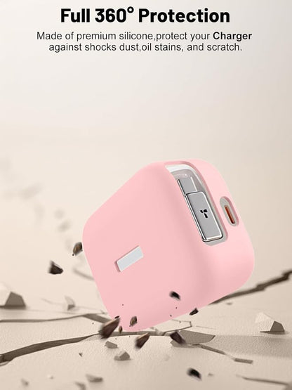 Silicone Protective Case for TORRAS FlexLine 67W Charger, Full-Body Protective Cover with Precise Cutouts, Shockproof Dustproof Charging Block Protector Sleeve & Scratch-Resistant Sleeve (Pink)