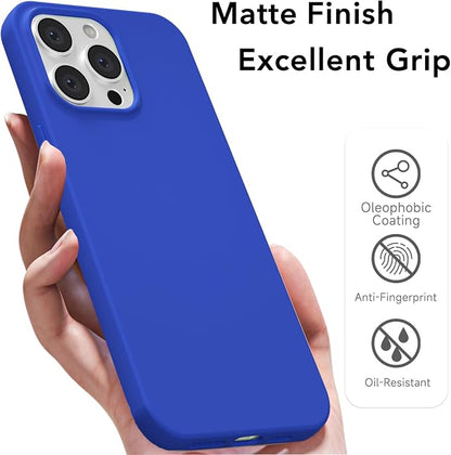 for iPhone 14 Pro Max Case Silicone Compatible with Magsafe Case, Ultra Slim Thin Magnetic Phone Cases Mag Safe, Cute Soft Rubber Gel Matte Plain Wireless Charging Cover for Women, Royal Blue