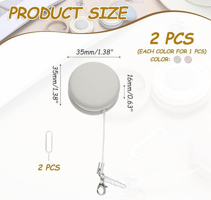 MECCANIXITY 2Pcs Screen Cleaners Khaki Pink Phone Screen Cleaning Wipes, Fingerprint Proof Cleaning Ball for Mobile Phones, Computers, Tablet Touchscreens, Car Screens