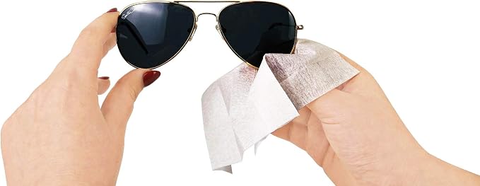 Noble Pre-moistened Lens Wipes Individually Wrapped - Lens and Screen Cleaning Wipes - Great for Eyeglasses, Cell Phones, Camera Lenses, Screens, Keyboards, and Other Delicate Surfaces (150 Wipes)