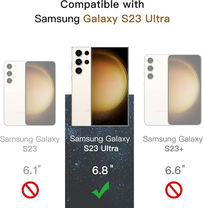 JETech Screen Protector for Samsung Galaxy S23 Ultra 5G 6.8-Inch with Camera Lens Protector, Flexible TPU Film, Fingerprint ID Compatible, Easy Installation, HD Clear, 2-Pack Each