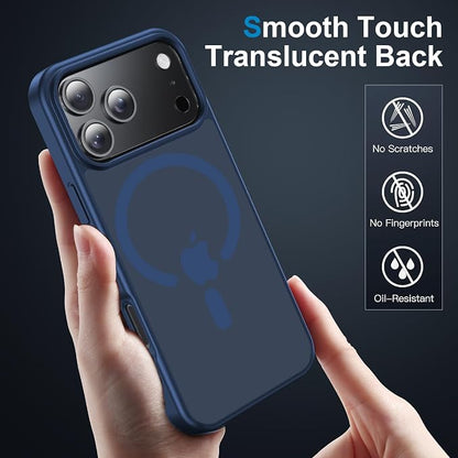 for iPhone 17 Pro Max case with Camera Lens Protector [10Ft Military-Grade Protection] Compatible with fit MagSafe Shockproof Cover Phone case for iPhone 17 Pro max 6.9 inch,Deep Blue