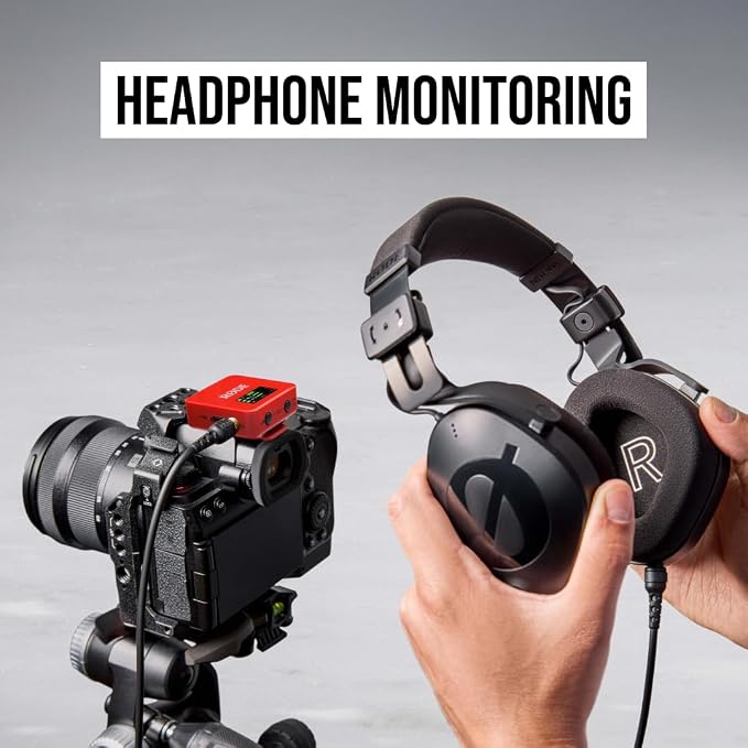 RØDE Wireless GO (Gen 3) – Compact Wireless Mic – Pristine Audio, 32-bit Float Recording, Automatic Level Control, for Phones, Cameras and Computers (Red)