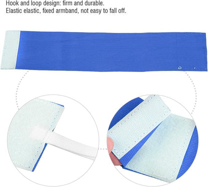 Elastic Soccer Captain Armband, Outdoor Team Sports Groups Soccer Armbands Adjustable Player Bands, Adults & Youths Arm Band Elastic Captain Armbands (Blue)