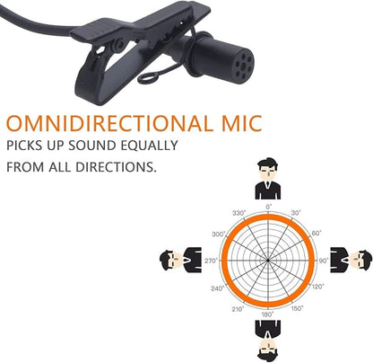 comica XLR Lavalier Condenser Microphone,CVM-V02O Omnidirectional Lapel Lavalier Microphone,Clip on Mic Interview Kit for Recorder Mixer camcorders Zoom H4n H5 H6 Tascam DR 40 DR100 (5.9f,1 Pack)