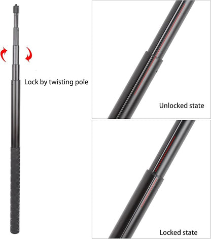 PellKing Long 77inch Invisible Selfie Stick for Insta360 ONE X5,X4, X3, X2, X, Insta360 ONE R, RS, DJI OSMO 360,GoPro Max, Insta 360 Camera 1/4" Extended Monopod Pole