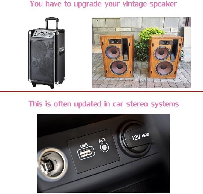 USB Bluetooth Receiver Adapter,Wireless Audio Adapter, Car Kit Music Receiver Bluetooth Adapter Home/Car Stereo Sound System,Portable Speskers,(Aux in) with 3.5mm Cable (Yet-M1).