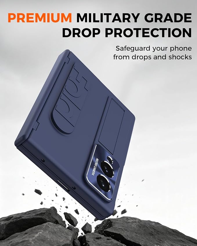 NINKI Hinge Protection for Samsung Galaxy Z Fold 8 Case with Wrist Strap & Kickstand, Hard Thin Screen Protector for Samsung Fold 8 Strap Case, Z Fold 8 Cases for Samsung Z Fold 8 Phone Cover Men Blue