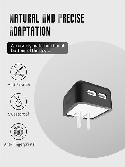Case for Apple 35W Dual USB-C Port Compact Power Adapter (Model: A2571), FJIASTB Kids-Friendly Soft Silicone Protective Cover, Shockproof (Black)