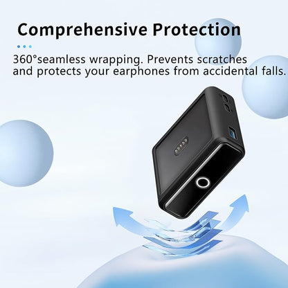 NOUKAJU Case for Anker Prime Power Bank Charging Base(100W), Silicone Protective Cover,Drop-Proof,Scratch-Proof,Shock-Proof,Protective Case for Anker Prime 27,650mAh Charging Base 100W(Black)