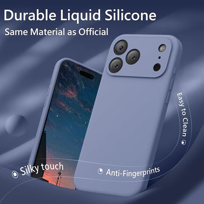 FireNova Magnetic for iPhone 17 Pro Max Case, Compatible with MagSafe, [Integrated Silicone Camera Control Button] [Camera Protection] Anti-Scratch Microfiber Lining Phone Case, 6.9", Lavender Gray