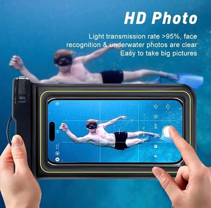 Waterproof Floating Phone Pouch, IPX8, Up to 6.8 in, Compatible with iPhone 15 Pro Max, Samsung S24, Universal Grey