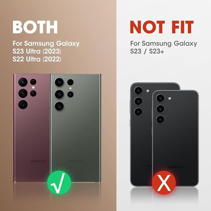 Battery Case for Galaxy S22 Ultra /S23 Ultra,12000mAh Portable Protective Wireless Charging Case Compatible with Galaxy S22 Ultra /S23 Ultra 6.8" Rechargeable Extend Battery Pack Charger Cover (Black)