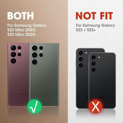Battery Case for Galaxy S22 Ultra /S23 Ultra,12000mAh Portable Protective Wireless Charging Case Compatible with Galaxy S22 Ultra /S23 Ultra 6.8" Rechargeable Extend Battery Pack Charger Cover (Black)