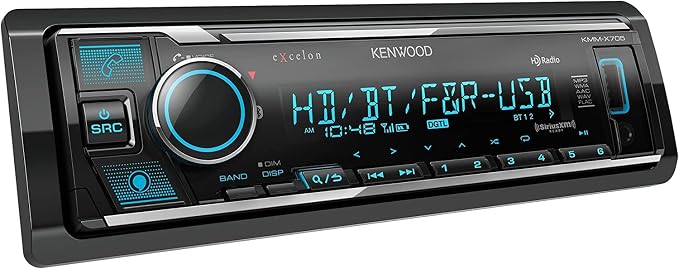 KENWOOD KMM-X705 Media Receiver with Bluetooth, Alexa Built-in, HD Radio, Front USB, SiriusXM Ready, Spotify, Pandora, for iPhone and Android Phone, KENWOOD Music Mix | Plus SXV300V1 SiriusXM Tuner