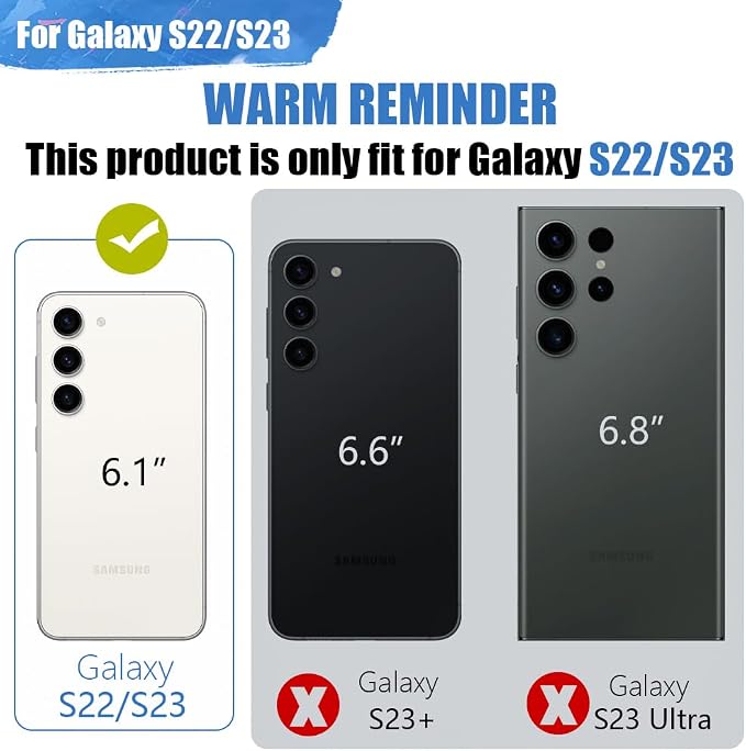 [New Battery Case for Samsung Galaxy S23 / S22, 10000mAh Rechargeable Extended Battery Charging Charger Case, Add 200% Extra Juice (6.1 Inches) Black