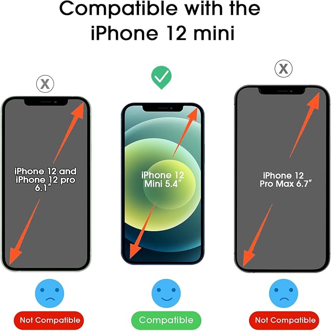 amFilm OneTouch Tempered Glass Screen Protector for iPhone 12 Mini (5.4", 2020) with Easy Installation Kit(2-Pack)