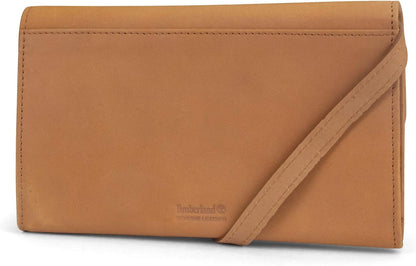 Timberland Women's RFID Leather Crossbody Wallet Phone Bag With Detachable Crossbody Strap