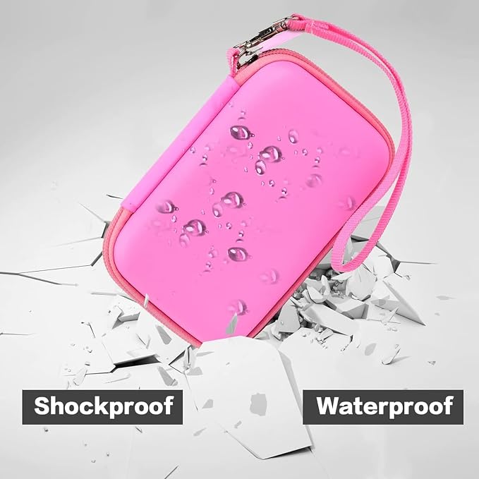 ANKHOH Travel Case for UCOMX for Nano/for Iseyyox/for LISEN/for RTOPS 3 in 1 Wireless Charger, Foldable Magnetic Charging Station Storage Holder Bag for Fast Charge Pad Cable Adapter, Pink-Box Only
