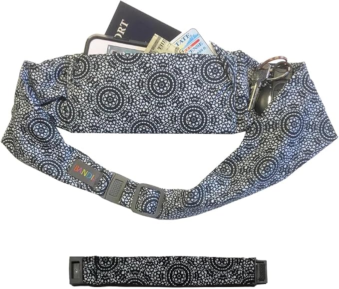 BANDI Plus Size Fanny Pack for Women - Travel-Ready Pocket Belt with Secure Hidden Money & Running Belt for Phone, Passport, Keys, & Medical Devices, Adjustable Fit, Comfortable (Boho)