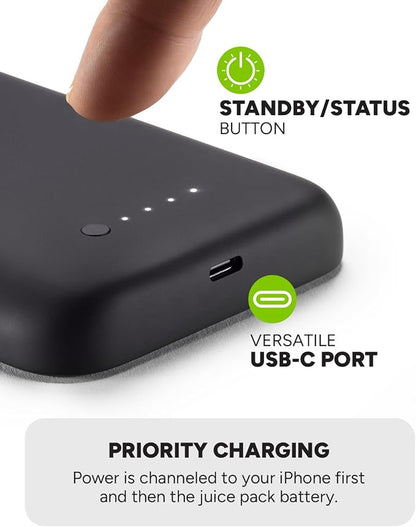 Mophie Juice Pack iPhone 15 Pro Max Battery Case - Legendary Power & Protection - Up to 50% Extra Battery, 6ft Drop Safety, Eco-Friendly Design, Black