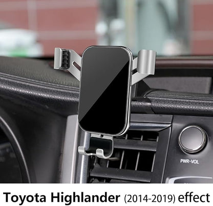 Car Phone Holder for Toyota Highlander 2014 2015 2016 2017 2018 2019 and Toyota Highlander Hybrid 2014-2019 Auto Accessories Best Cell Phones Mount Cellphone Mobile Cradle Charging GPS Stand