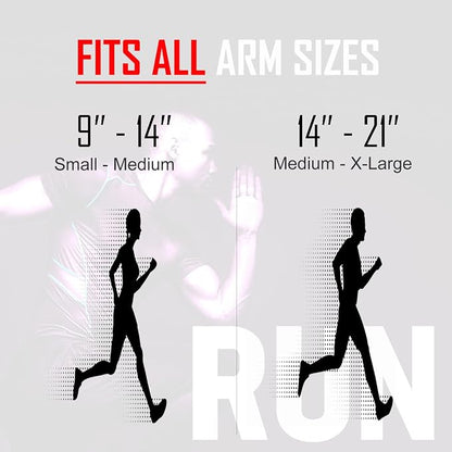 RevereSport for iPhone Pro 17/16/15/14/13/12/11 Running Armband. Premium Sports Arm Phone Case Holder for Runners, Exercise & Gym Workouts (6.2)