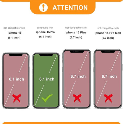 Bocasal Crossbody Wallet Case for iPhone 15 Pro, RFID Blocking PU Leather Zipper Handbag Purse Flip Cover, Kickstand Folio Case with Card Slots Holder Wrist Strap Lanyard 5G 6.1 Inch (Mint Green)