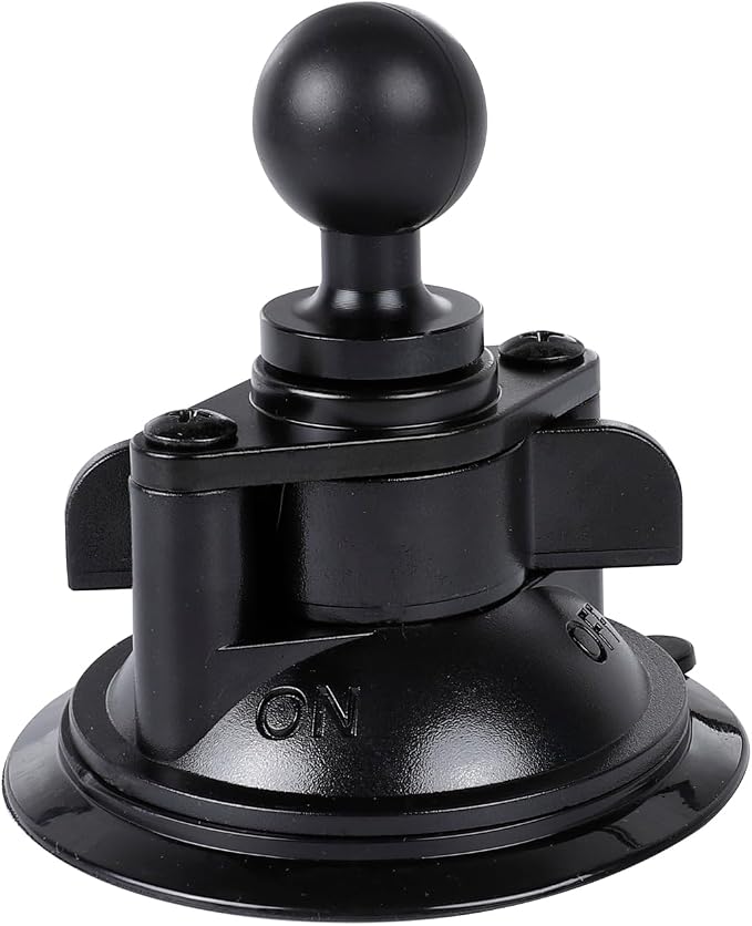 Suction Cup Base Mount with 25mm/1" Ball,Compatible with RAM Mounts and Other B Size Double Ball Socket Arm