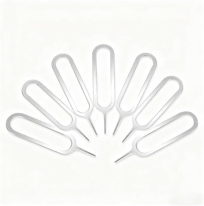 4 Pcs SIM Card Removal Openning Tool Tray Eject Pins Needle Opener Ejector Compatible with All iPhone Apple iPad HTC Samsung Galaxy Cell Phone Smartphone Watchchain Link Remover (Style B)