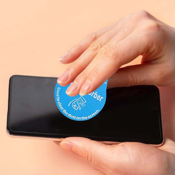 400pcs Film Dust Removal Sticker Cleaning Tool Telephone Dedust Sticker for Phone Laptop Sticker Screen Removal Sticker Dust Phone Dedust Sticker Blue Lens Paper