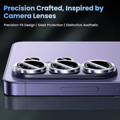 Uyiton for Samsung Galaxy S26 Ultra Camera Lens Protector - [Case-Friendly][Not Easy to Break][Ultra-Thin] Military-Grade Tempered Glass with Aluminum Metal Rear Camera Screen Cover - Transparent