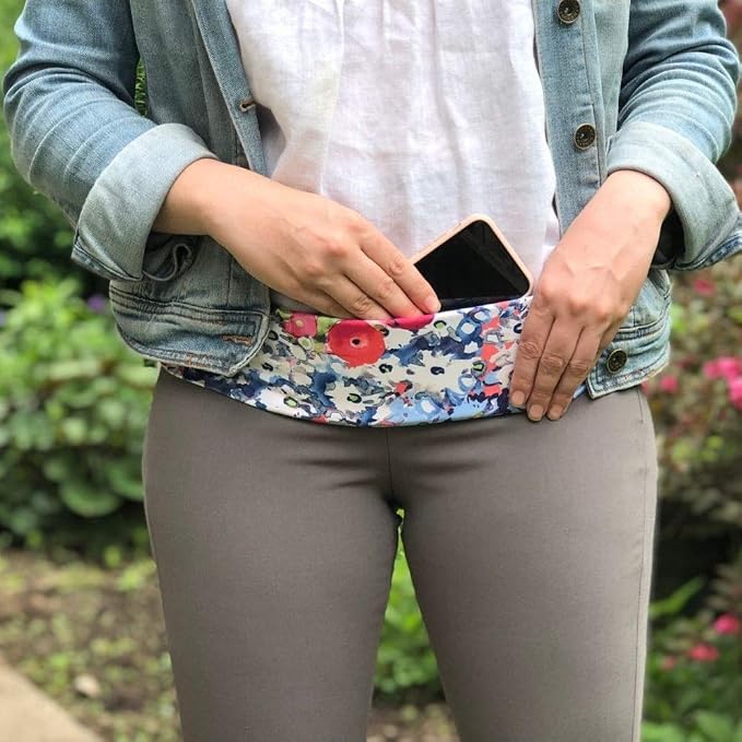 BANDI Running Belt for Women & Men – USA Made No-Bounce Adjustable Waist Pack & Secure Fanny Pack – Fits All Phones, Gels & Essentials – Zipper-Free, Medical Device Friendly