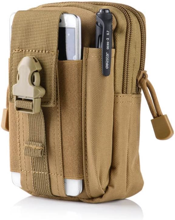 Tactical Phone Pouch, Cell Phone Holster Pouch, Multipurpose EDC Belt Bag, Belt Purse with Cell Phone Holster Holder for Workout Hiking Camping Outdoor Tear