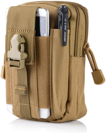 Tactical Phone Pouch, Cell Phone Holster Pouch, Multipurpose EDC Belt Bag, Belt Purse with Cell Phone Holster Holder for Workout Hiking Camping Outdoor Tear