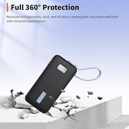 Case for Anker Nano 3-in-1 Portable Charger 10000mAh – Washable Protection Sleeve, Full Access to Charging Ports, Shockproof, Drop-Resistant, with Case-Friendly Charging[Black]