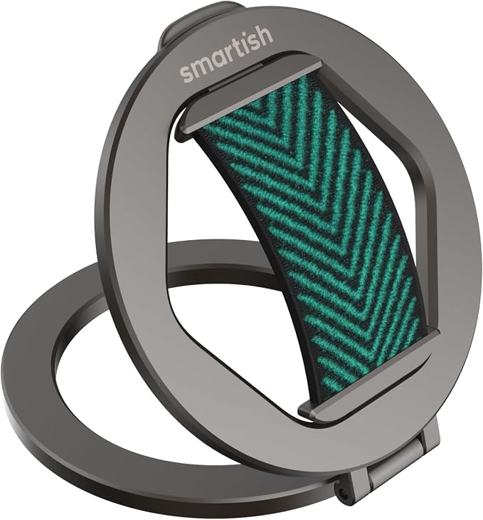 Smartish® MagSafe Grip Kickstand - Quickstand - Magnetic Cell Phone Finger Loop Grip - [Dual-Sided Magnets] Ring Holder Mount w/MagSafe Adapter Kit for Apple iPhone Accessories - So Jaded