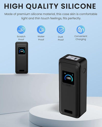 Silicone Case for Anker Prime Power Bank 300W 26,250mAh,Full-Body Protective Cover for Anker Prime Power Bank 300W,Precise Port Cutouts (Case Only) Black