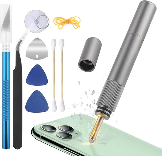 Phone Back Cover Blasting Pen for iPhone 11 11 Pro Max Back Glass Removal Tools Breaking Pen for iPhone 12 12 Pro Rear Battery Housing Cover Removal Tool for iPhone 13 Camera Frame Remove Repair Tool