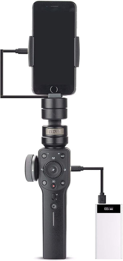 Zhiyun Smooth 4 Gimbal Stabilizer for Smartphone iPhone Android Cell Phone 3-Axis Handheld Gimbal for Vlogging YouTube Vlog TikTok Instagram Live Video Kit Support Cellphone 210g MAX