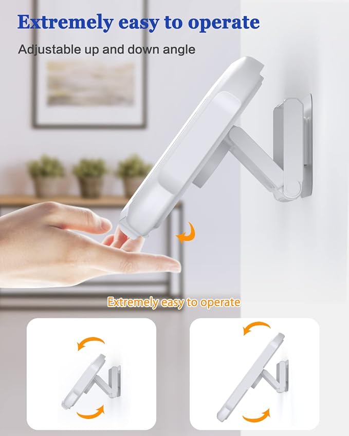 Mistriddle Waterproof Shower Phone Holder with 360° Rotation, Angle Adjustable, Wall Mounted Phone Holder for Bathroom Mirror Bathtub Kitchen, Up to 6.8 Inch (2 Pack)