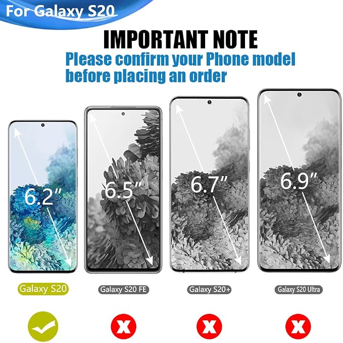 Battery Case for Samsung Galaxy S20 5G, 5000mAh Rechargeable Extended Battery Charging Charger Case, Add 105% Extra Juice, Not Compatible with Galaxy S20 FE (6.2 inch) Black