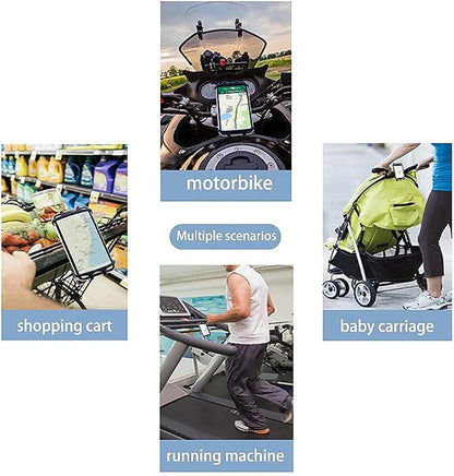 Bike Motorcycle Phone Mount GPS/Map/Music Made of Durable Non-Slip Silicone.Scooter Detachable Bike Phone Holder for Handlebars,Compatible with 99% iPhone 11-17, Samsung, 4.5"-6.9" Phones