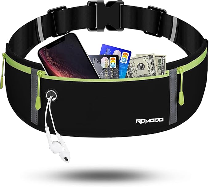 Fanny Packs for Women Men, Running Belt Waist Bag, Waterproof Running Phone Holder Slim Plus Size Adjustable Money Belt Running Pouch for iPhone 16 15 14 13 12 Pro Max Xr SE Samsung Galaxy Note
