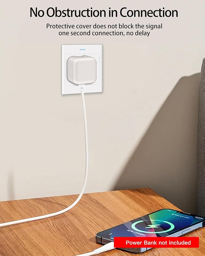 Silicone Case for Apple 40W Dynamic Power Adapter,Soft Silicone Protective Cover for Dynamic Power Adapter,Shockproof,Fall-Resistant,Grey